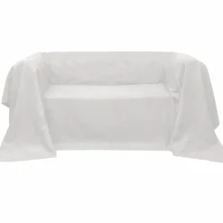 Bankhoes micro-suede crème 140 x 210 cm