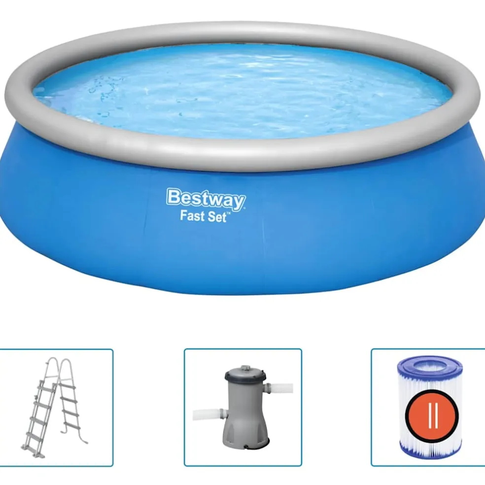 Bestway Fast Set Zwembadset opblaasbaar rond 457x122 cm