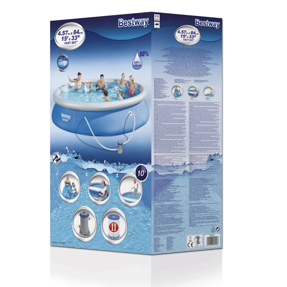 Bestway Fast Set Zwembadset 457x84 cm 57313