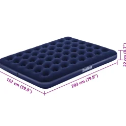 Best Way Luchtbed Blauw 203 x 152 x 22 cm PVC