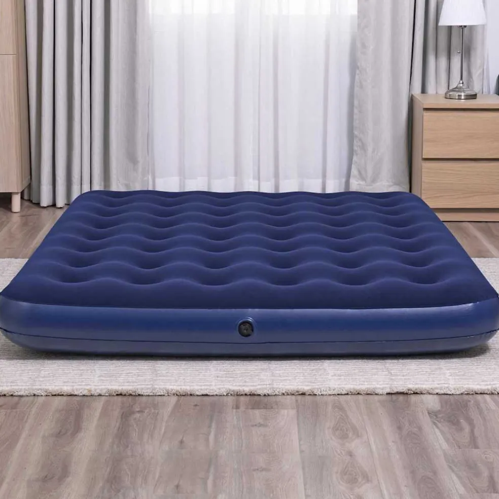 Best Way Luchtbed Blauw 203 x 152 x 22 cm PVC