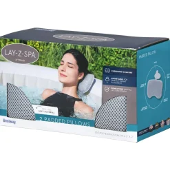 Bestway Spa badkussen 2 st Staal en PVC Grijs