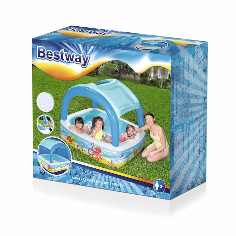 Bestway Speelbad met overkapping 140x140x114 cm blauw 52192