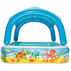 Bestway Speelzwembad met overkapping 140x140x114 cm blauw 52192