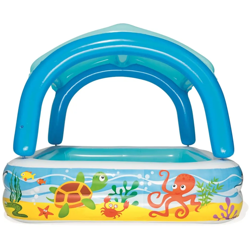 Bestway Speelzwembad met overkapping 140x140x114 cm blauw 52192