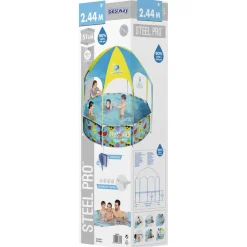 Bestway Steel Pro Kinderzwembad uv Careful bovengronds 244x51 cm