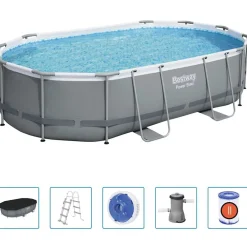 Bestway Zwembadset Power Steel ovaal 488x305x107 cm