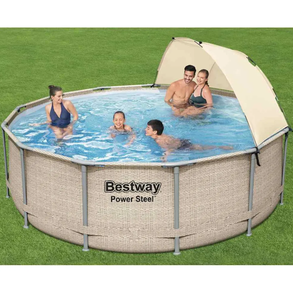Bestway Zwembadset Power Steel met luifel 396x107 cm