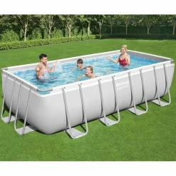 Bestway Zwembadset Power Steel rechthoekig 488x244x122 cm