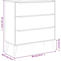 Finori Dressoir Lusk 03A 80x38,5x87 cm sonoma eikenkleurig