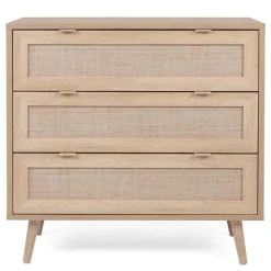 Finori Ladekast Bali 03A sonoma eikenkleurig en rietprint