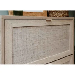 Finori Ladekast Bali 03A sonoma eikenkleurig en rietprint