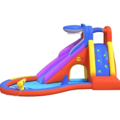 Happy Hop Glijbaan met plonsbad opblaasbaar 450x320x240 cm PVC
