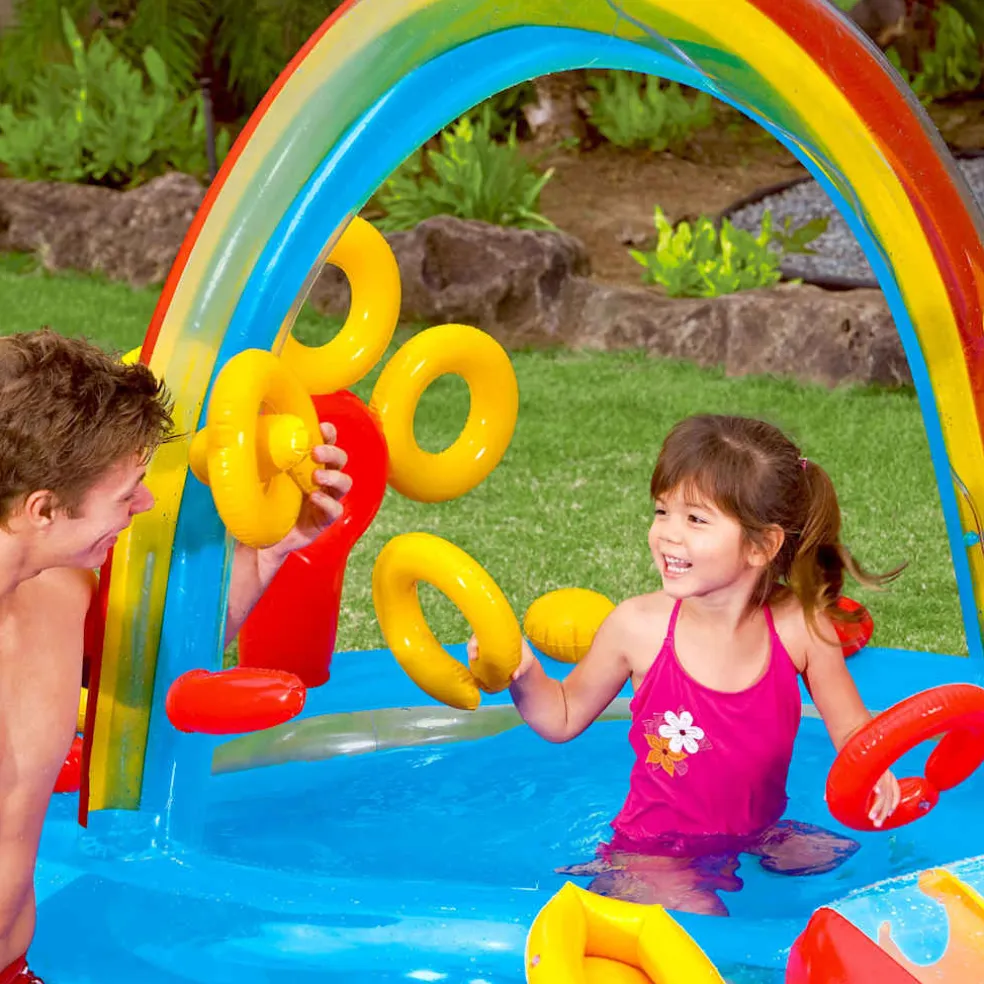 Intex Opblaaszwembad Rainbow Ring Play Center 297x193x135 cm 57453NP
