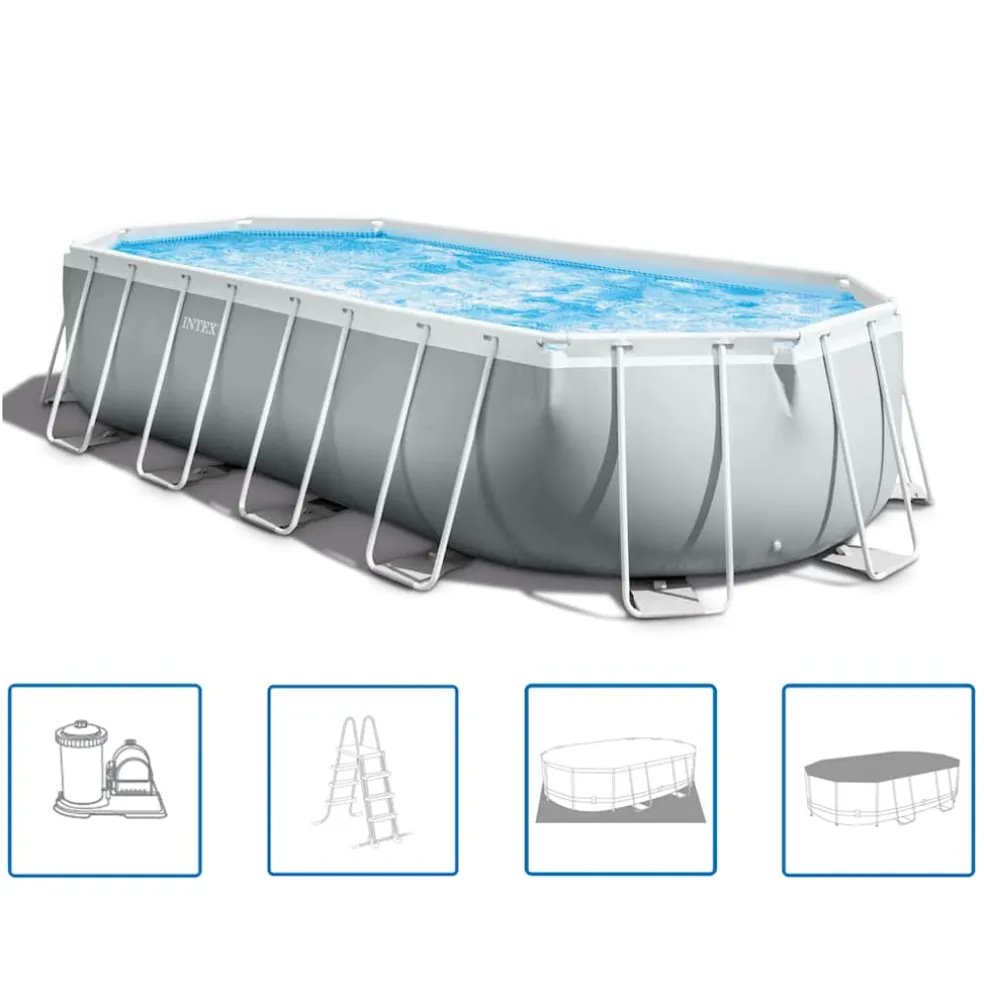 Intex Prism Frame Zwembadset ovaal 610x305x122 cm 26798GN