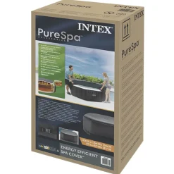 INTEX Spa Deksel Donkergrijs 180 x 180 cm PVC en PU