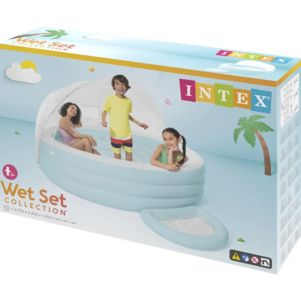 INTEX Zwembad lounge float met luifel 277 x 221 x 137 cm Rond voor