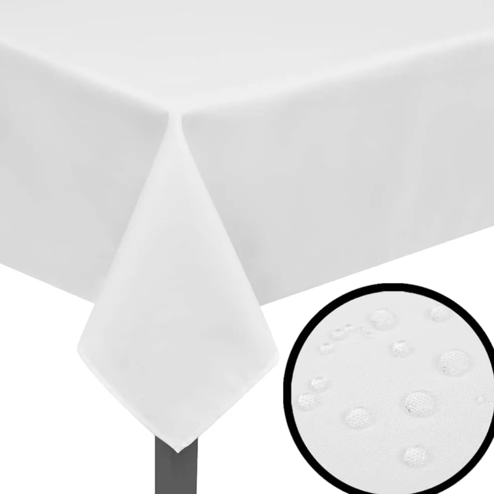 Tafelkleden wit 5 stuks 100 x 100 cm