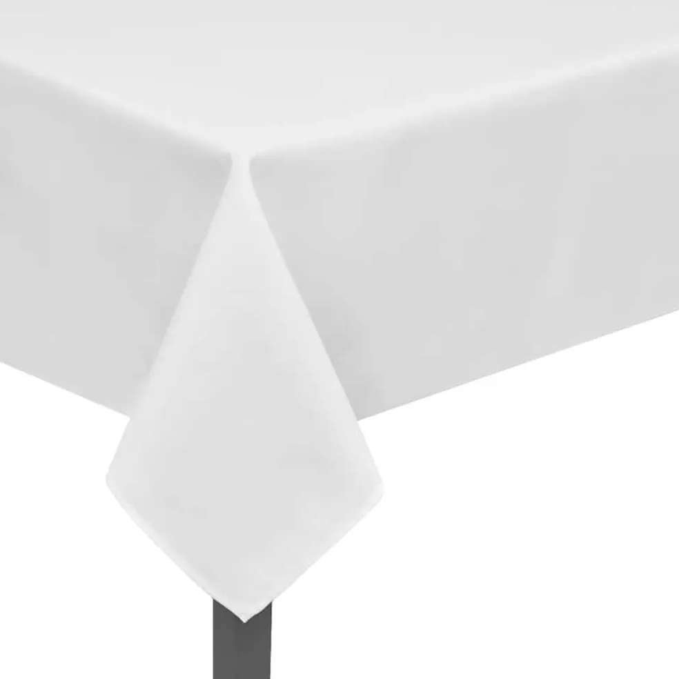 Tafelkleden wit 5 stuks 100 x 100 cm