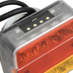 vidaXL Aanhangerlampen 2 st LED-lamp 12 V 10,5x7,5x10 cm rood