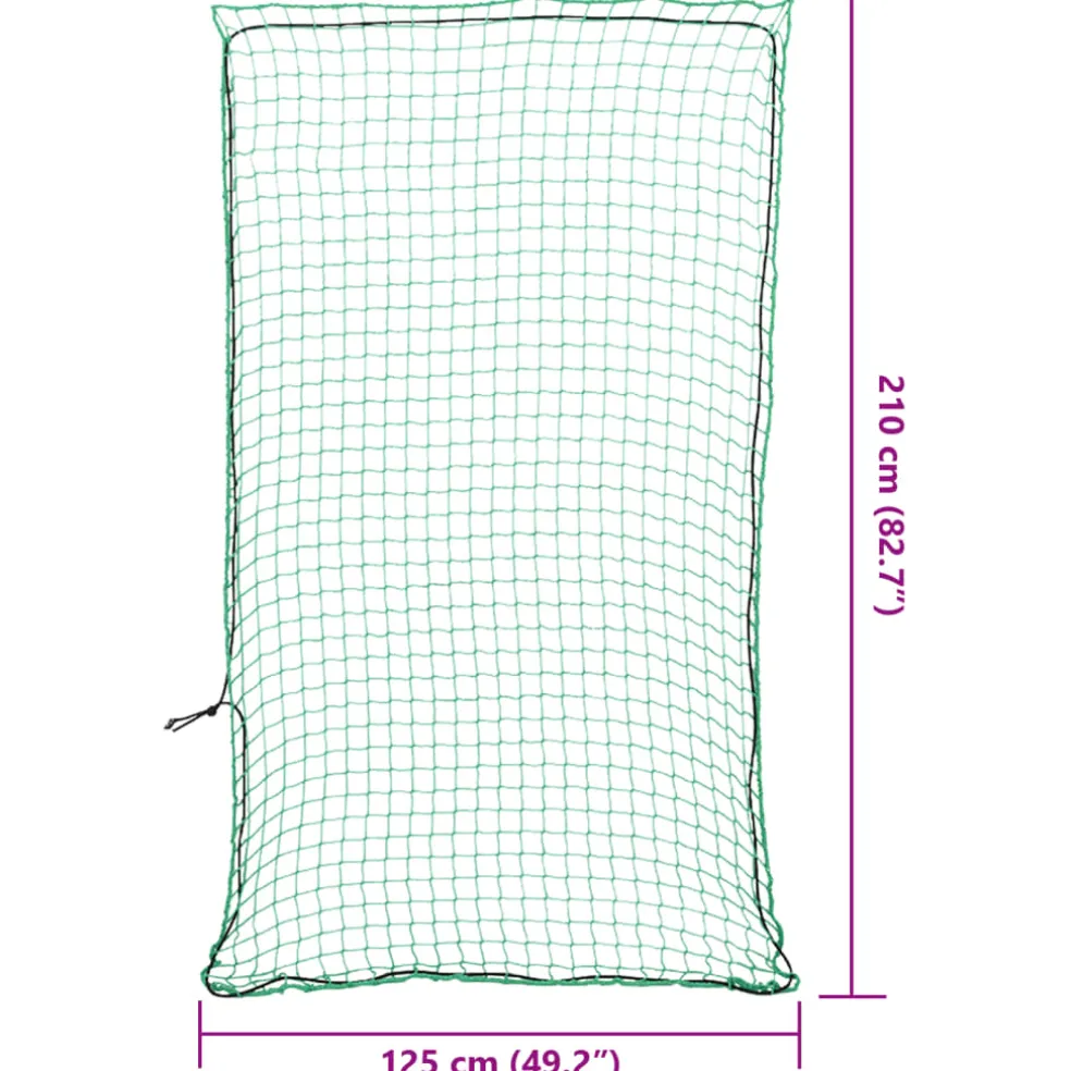 vidaXL Aanhangwagennet elastisch touw 2,1x1,25 m polypropeen groen