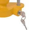 vidaXL Aanhangwagenslot met 2 sleutels staal en aluminiumlegering geel
