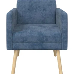 vidaXL Accentstoel Blauw Chenille Stof