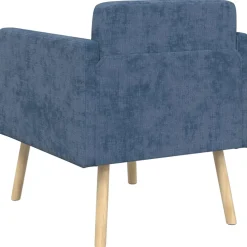 vidaXL Accentstoel Blauw Chenille Stof