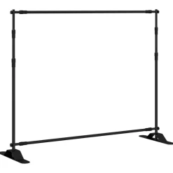 vidaXL Achtergrondstandaard 254x243 cm staal zwart