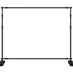 vidaXL Achtergrondstandaard 254x243 cm staal zwart