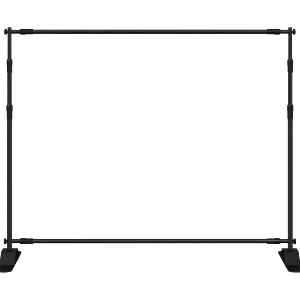 vidaXL Achtergrondstandaard 254x243 cm staal zwart