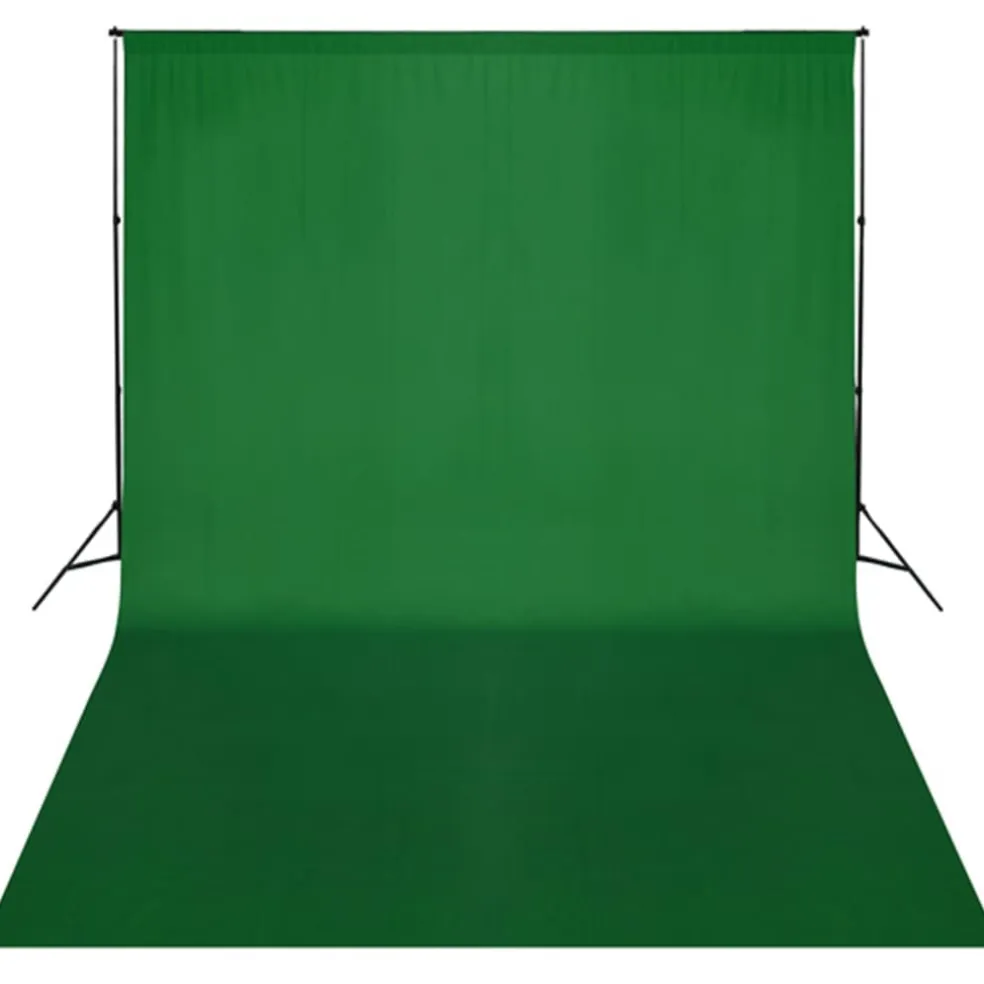 vidaXL Achtergrondsysteem 300x300 cm groen