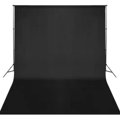 vidaXL Achtergrondsysteem 500x300 cm zwart