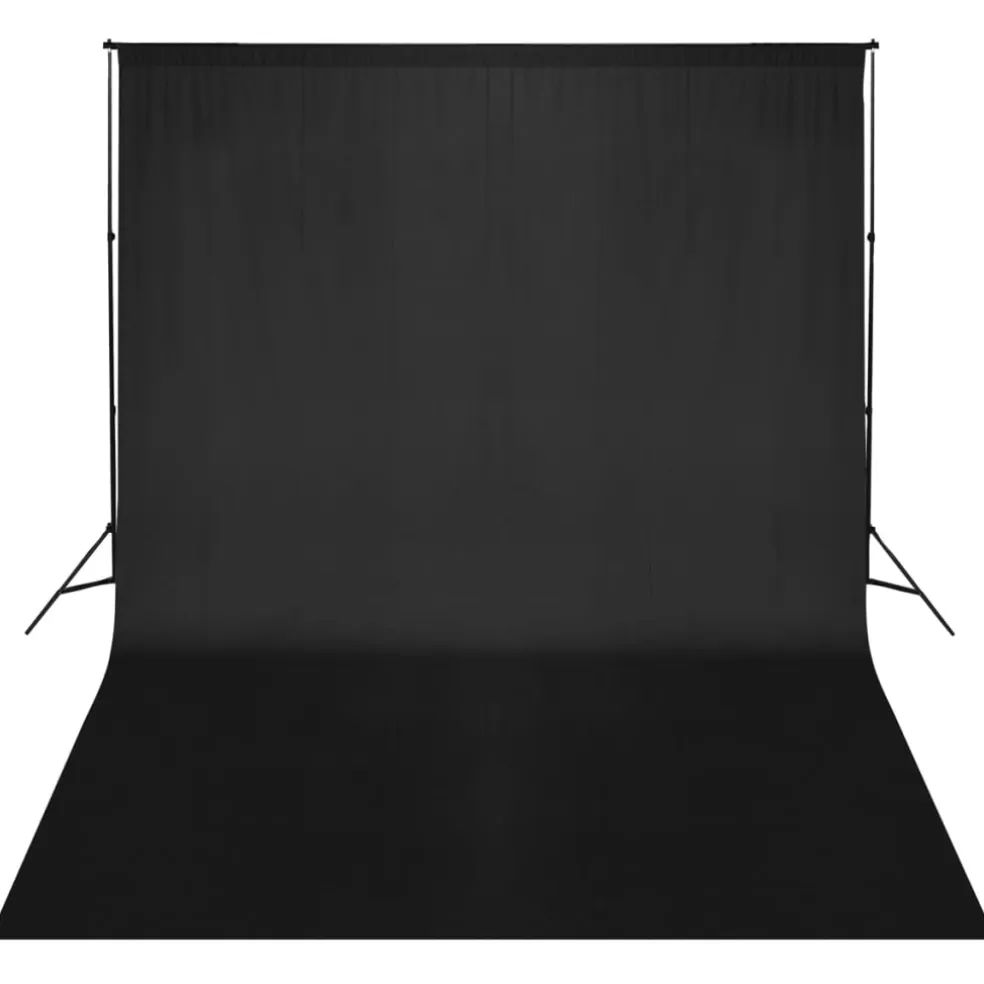vidaXL Achtergrondsysteem 500x300 cm zwart