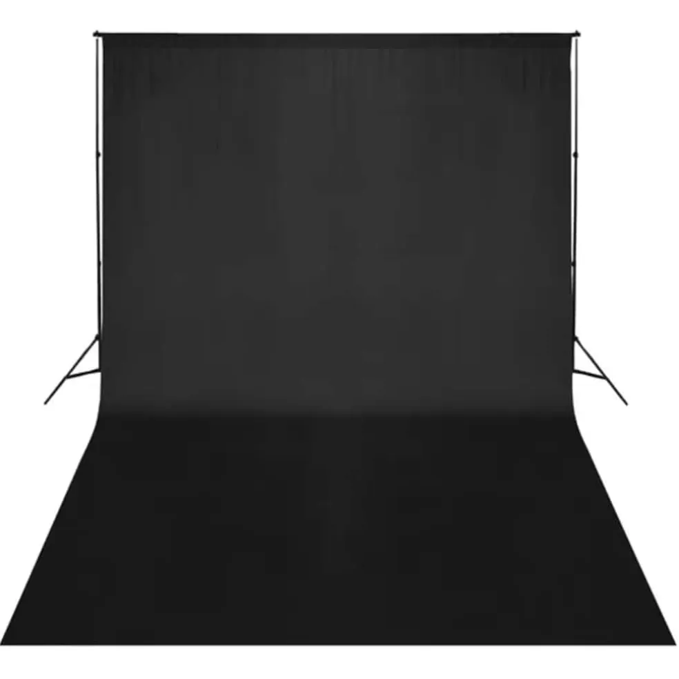 vidaXL Achtergrond zonder standaard 500x300 cm katoen zwart