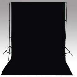 vidaXL Achtergrond zonder standaard 500x300 cm katoen zwart