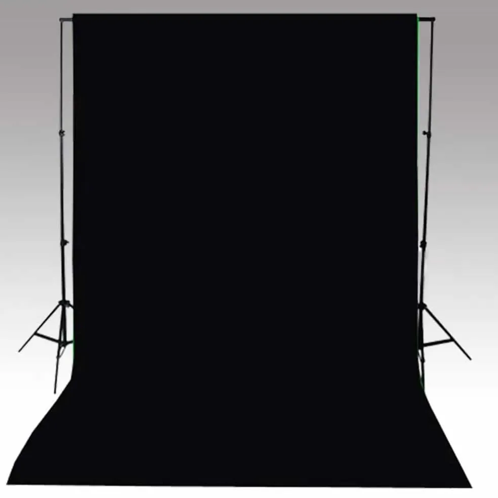vidaXL Achtergrond zonder standaard 500x300 cm katoen zwart