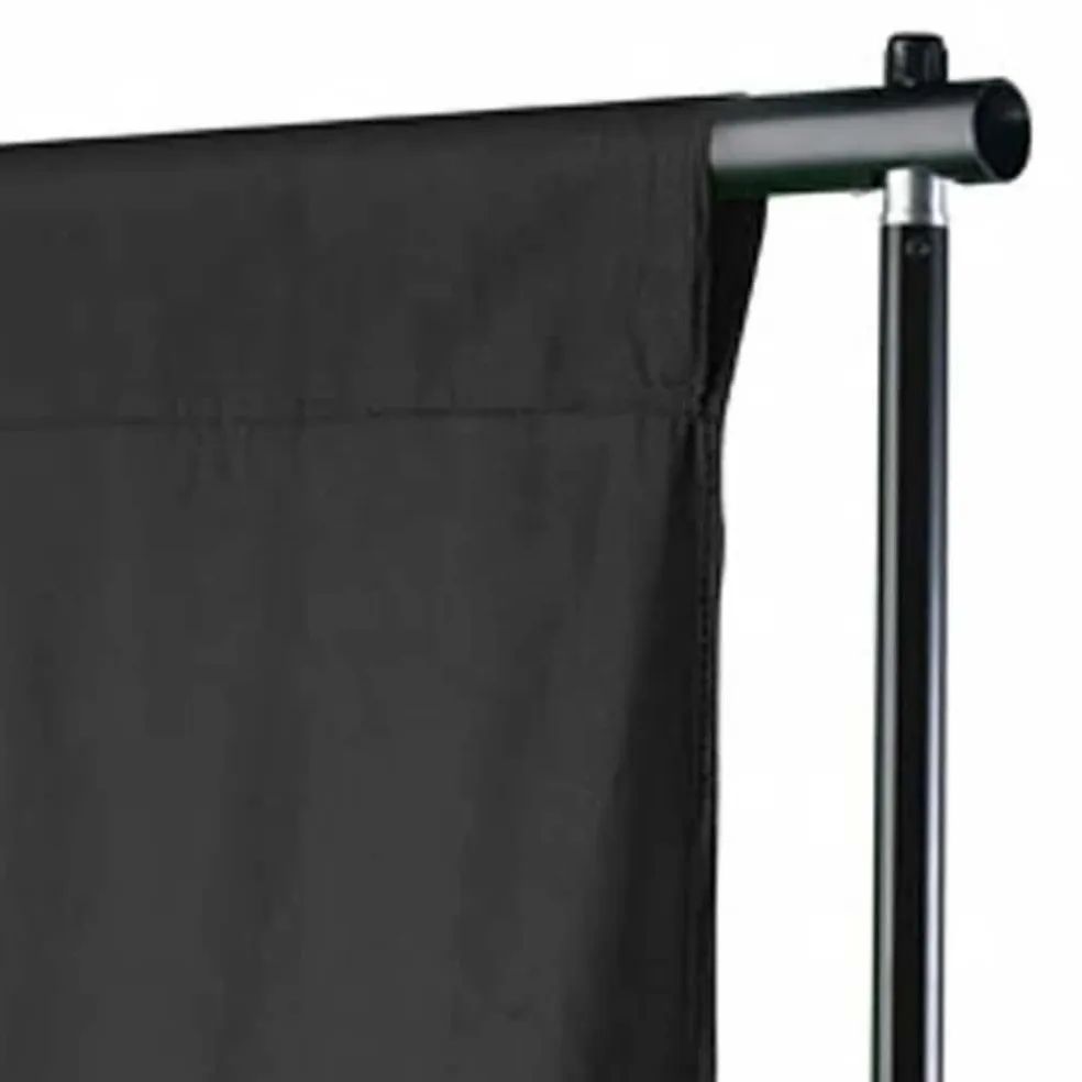 vidaXL Achtergrond zonder standaard 500x300 cm katoen zwart