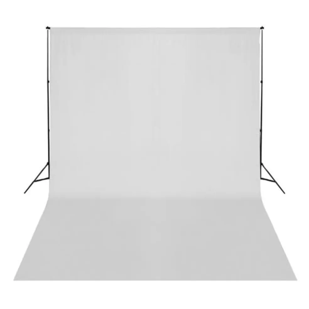 vidaXL Achtergrond zonder standaard 500x300 cm katoen wit
