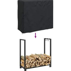 vidaXL Afdekhoes voor haardhoutrek 61 x 122 x 106 cm 210D Oxford Stof