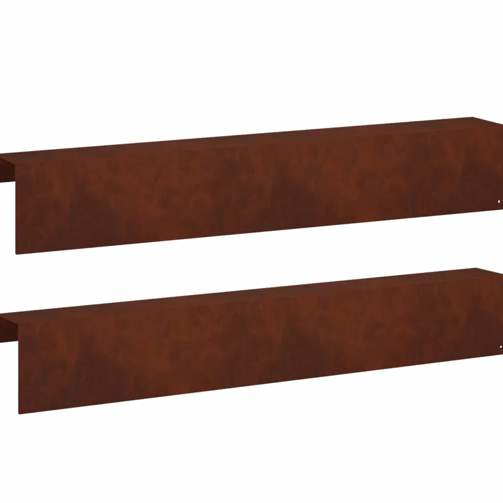 vidaXL Afdekprofiel voor tuinafboording 2 st 100 x 10 x 15 cm