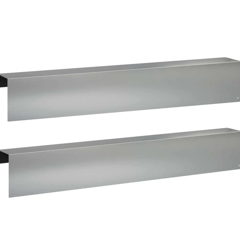 vidaXL Afdekprofiel voor tuinafboording 2 st 100 x 10 x 15 cm