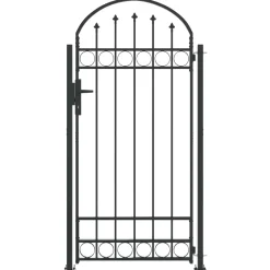 vidaXL Afrasteringspaal ASSEN 200 x 88 x 14 cm Staal Vergrendelbaar