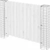 vidaXL Afrasteringspaal 2 st 20 x 20 x 190 cm Metaal Zilver