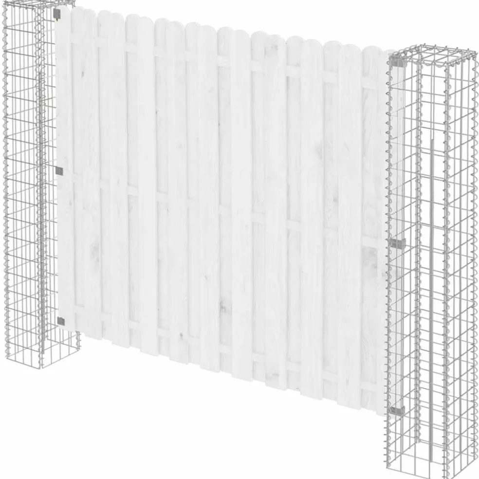 vidaXL Afrasteringspaal 2 st 20 x 20 x 190 cm Metaal Zilver
