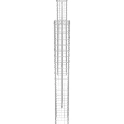 vidaXL Afrasteringspaal 2 st 20 x 20 x 190 cm Metaal Zilver
