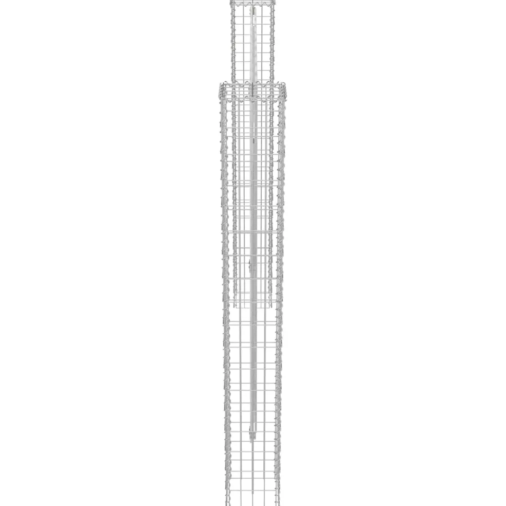 vidaXL Afrasteringspaal 2 st 20 x 20 x 190 cm Metaal Zilver