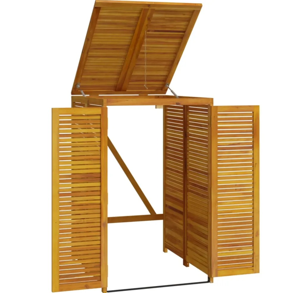 vidaXL Afvalbakberging enkel 70x89x117 cm massief acaciahout