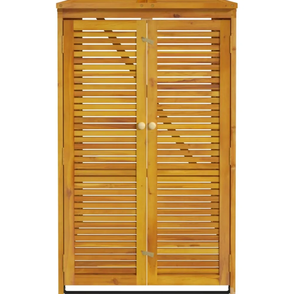 vidaXL Afvalbakberging enkel 70x89x117 cm massief acaciahout