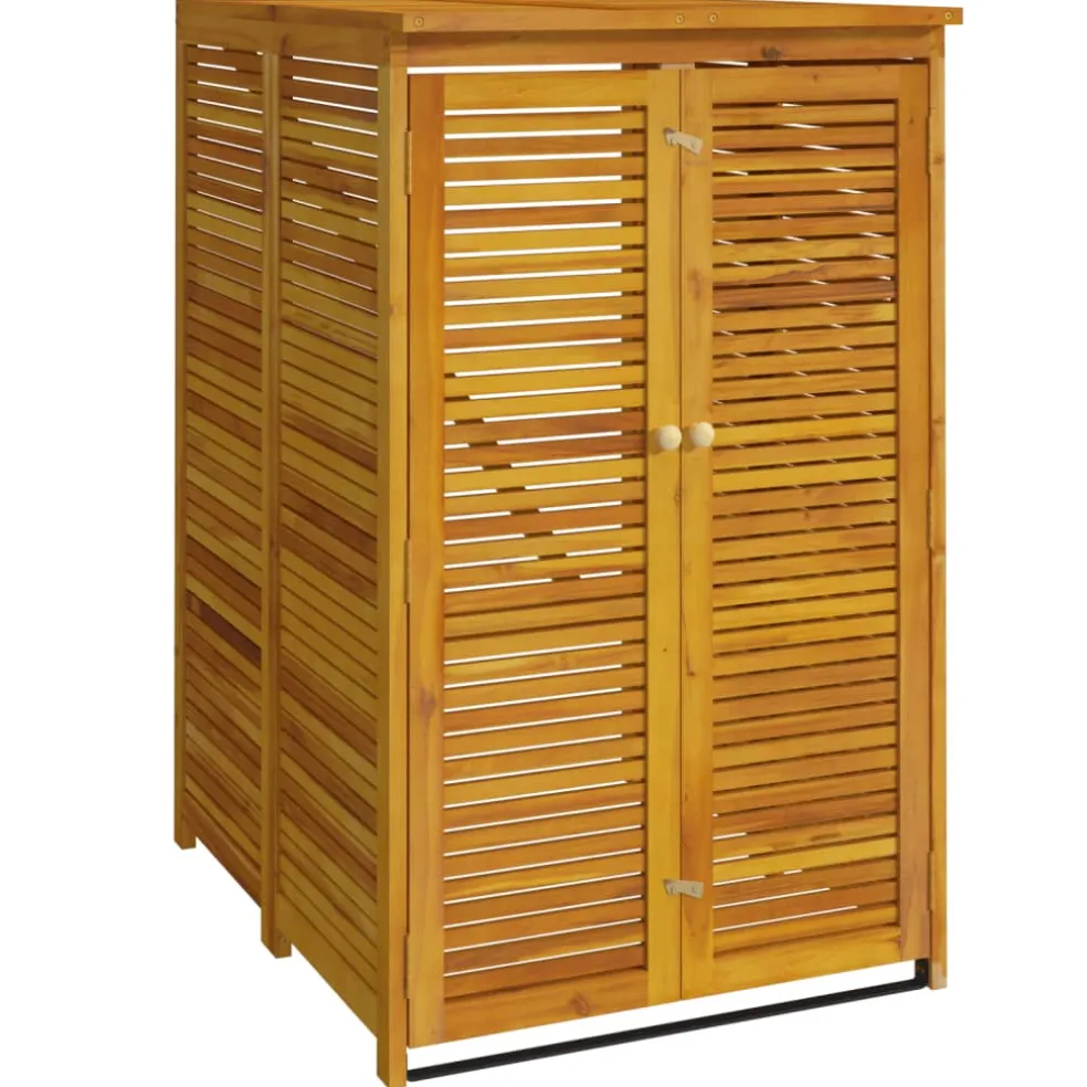 vidaXL Afvalbakberging enkel 70x89x117 cm massief acaciahout
